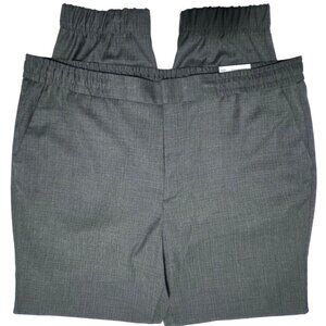 Apt.9 Premier Flex Mens XLL Slim Gray Stretch Pants Wrinkle Free Elastic Waist